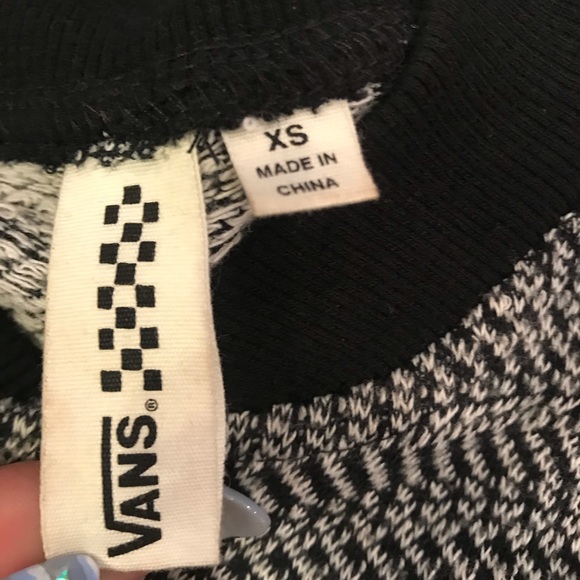 VANS Gray & Black Button Down Bomber Sweater - Picture 6 of 10